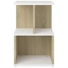 vidaXL Bedside Cabinets 2pcs White and Sonoma Oak 35x35x55cm Engineered Wood