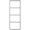 vidaXL Sliding Door Aluminium and ESG Glass 76x205 cm Black