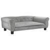 vidaXL Dog Bed Light Grey 95x55x30 cm Velvet