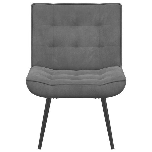 vidaXL Relaxing Chair Dark Grey 64x74x84 cm Velvet