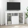 vidaXL Corner LED TV Cabinet Wall-mounted High gloss White 100x40x68cm