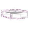 vidaXL Bed Frame without Mattress White Solid Wood 150x200 cm King Size King Size