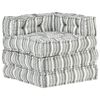 vidaXL Modular Pouffe Grey Stripe Fabric