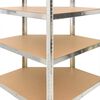 vidaXL 5-Layer Heavy-duty Shelves 3 pcs Silver Steel&Engineered Wood