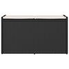 vidaXL Outdoor Storage Bench with Cushion Black 100 cm Poly Rattan