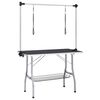 vidaXL Dog Grooming Table | Black and silver