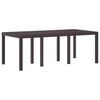 vidaXL Garden Table Brown 200 x 100 x 73 cm Poly Rattan