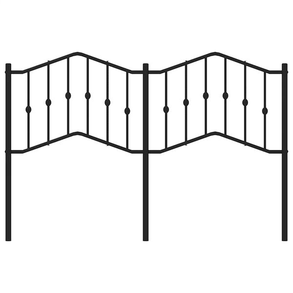 vidaXL Metal Replace Headboard Black 135 cm