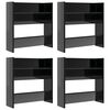 vidaXL Wall Shoe Cabinets 4 pcs High Gloss Black 60x18x60 cm Engineered Wood