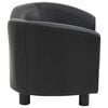 vidaXL Dog Sofa Black 67x41x39 cm Faux Leather