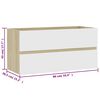 vidaXL Bathroom Furniture Set White and Sonoma Oak Engineered Wood