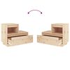 vidaXL Bedside Cabinets 2 pcs 60x34x51 cm Solid Wood Pine