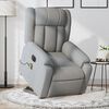 vidaXL Electric Stand up Massage Recliner Chair Light Grey Fabric