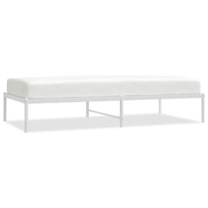 vidaXL Metal Bed Frame without Mattress White 90x190cm