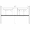 vidaXL Metal Replace Headboard Black 180 cm
