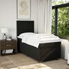 vidaXL Box Spring Bed with Mattress Black King Single Fabric