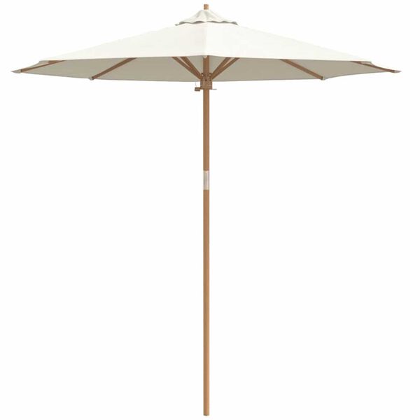 vidaXL Garden Parasol Cream white 240 x 240 x 260 cm Bamboo