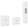 vidaXL 3 Piece Bathroom Cabinet Set EDE White Engineered Wood