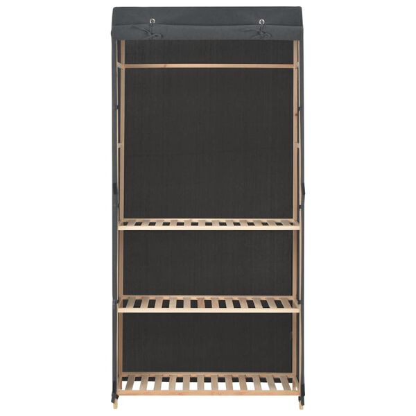 vidaXL 3-Tier Wardrobe Grey 79x40x170 cm Fabric