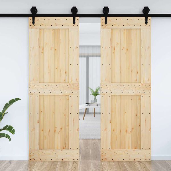 vidaXL Door NARVIK 80x210 cm Solid Wood Pine