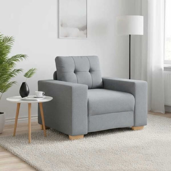 vidaXL Sofa Chair Light Grey 100x78x80 cm Fabric