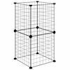 vidaXL 8-Panel Pet Cage Black 35x35 cm Steel