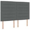 vidaXL Headboard Dark Grey Fabric