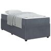 vidaXL Bed Frame with Mattress Dark Grey 90 x 190 cm Fabric