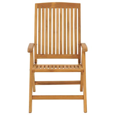 vidaXL Reclining Garden Chairs with Cushions 4 pcs Solid Wood Teak