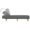 vidaXL Chaise Longue Dark Grey Fabric