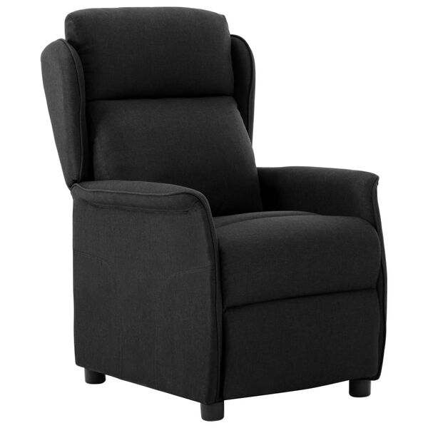 vidaXL Recliner Chair Black Fabric