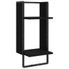 vidaXL 6 Piece Wall Shelf Set with Bars Black Engineered Wood