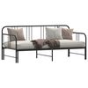 vidaXL Daybed with Trundle without Mattress Black 92x187 cm Single Metal