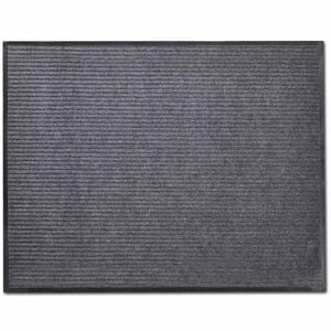 vidaXL Doormat | Grey | PVC and Polyester | 90 x 60 cm | Non-slip | Door Mat