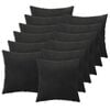 vidaXL Cushion with Pillow HEERLEN 12 pcs Black Velvet