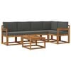 vidaXL Outdoor Sofa Set 6 pcs Natural and Anthracite