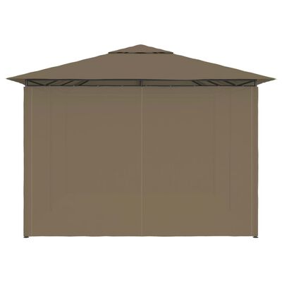 vidaXL Garden Marquee with Curtains 4x3 m Taupe 180 g/m²