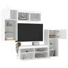 vidaXL 5 Piece TV Wall Units with LED White Engineered Wood