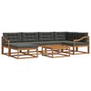 vidaXL Outdoor Sofa Set 7 pcs Natural and Anthracite