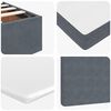 vidaXL Ottoman Bed with Mattresses & LEDs Dark Grey Double Velvet