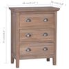 vidaXL Sideboard with 3 Drawers 60x30x75 cm Solid Teak Wood