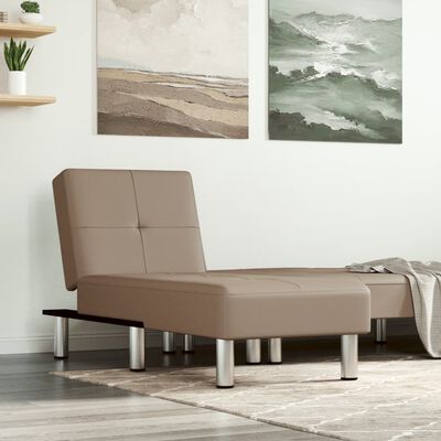 vidaXL Chaise Longue Capuccino Faux Leather