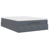 vidaXL Ottoman Bed with Mattress Dark Grey Double Velvet