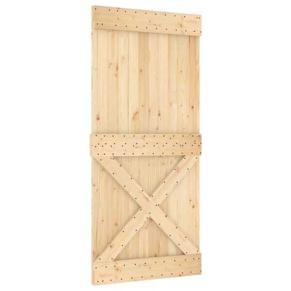 vidaXL Door NARVIK Natural 95 x 210 cm Solid Pine Wood