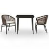 vidaXL 3 Piece Garden Dining Set Brown