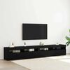 vidaXL TV Cabinet 2 pcs Black Oak 240 x 35 x 40 cm Engineered Wood