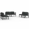 vidaXL 6 Piece Garden Lounge Set with Cushions Aluminium Anthracite