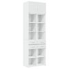 vidaXL Storage Cabinet White 70x42.5x225 cm Engineered Wood