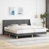vidaXL Bed Frame with Headboard Dark Grey 180 x 200 cm Velvet