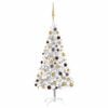 vidaXL Artificial Pre-lit Christmas Tree with Ball Set Silver 150 cm PET